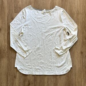 NWT Soma Essential Long Sleeve Top Optic White XL Loungewear Pajama Basic